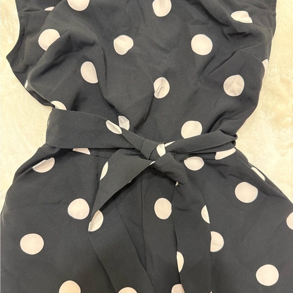 New York & Company Black and White Polka Dot Jumpsuit Medium M - Picture 4 of 4
